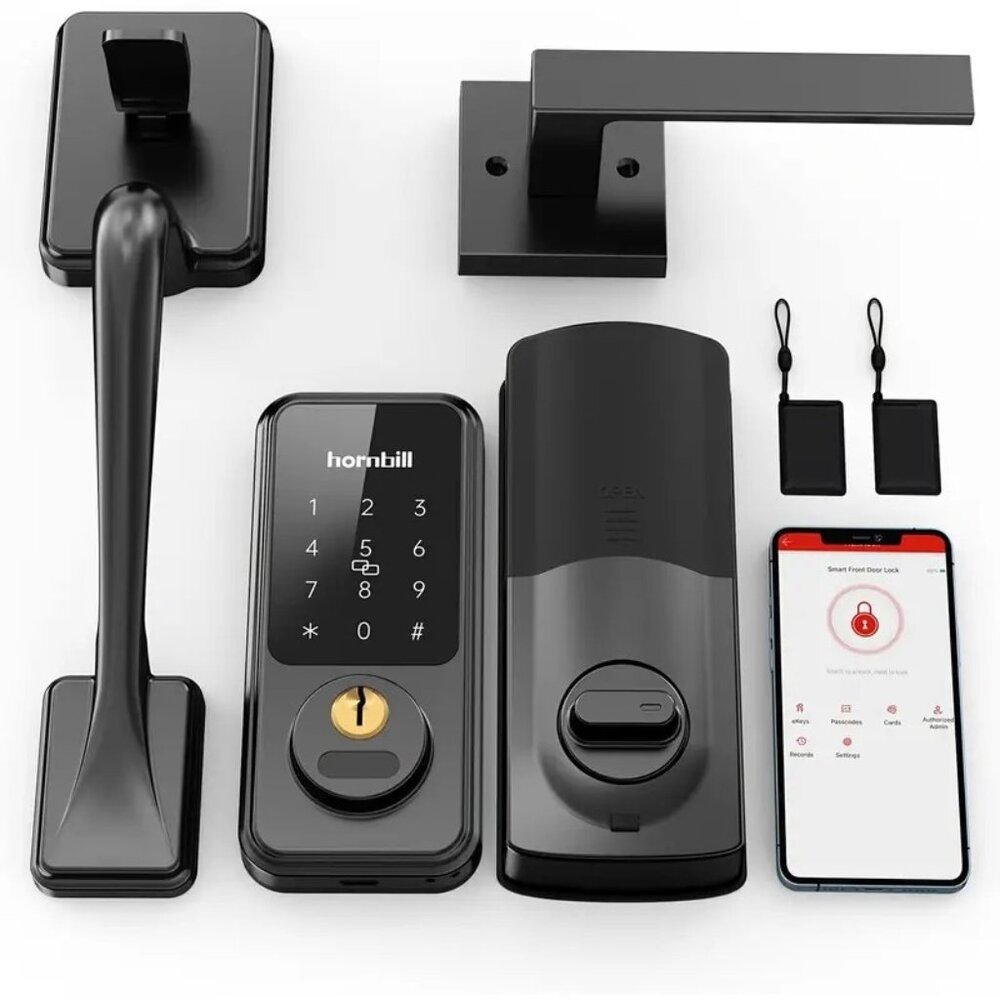 Hornbill Smart Keyless Entry Door Lock with Handle – Electronic Keypad Deadbolt,